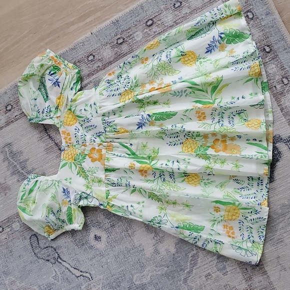 NWT Janie And Jack Girls Perfect Pineapple Tropical Dress Sz5 - Picture 7 of 9